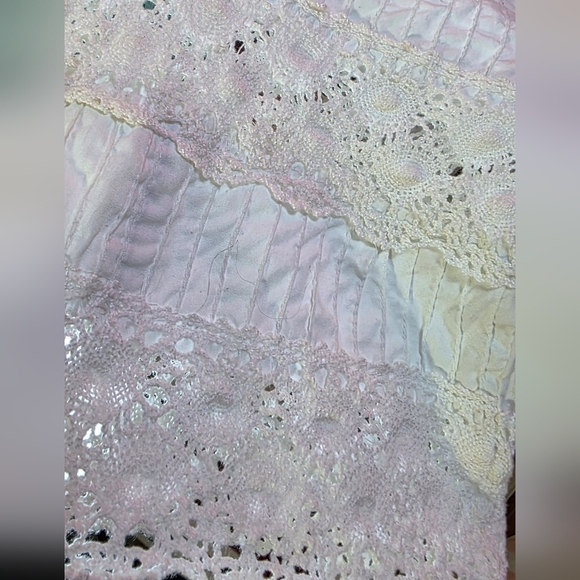 Vintage Style Handmade Lace Dress | Colorful Embroidery Boho Sz Medium Large - Picture 6 of 9